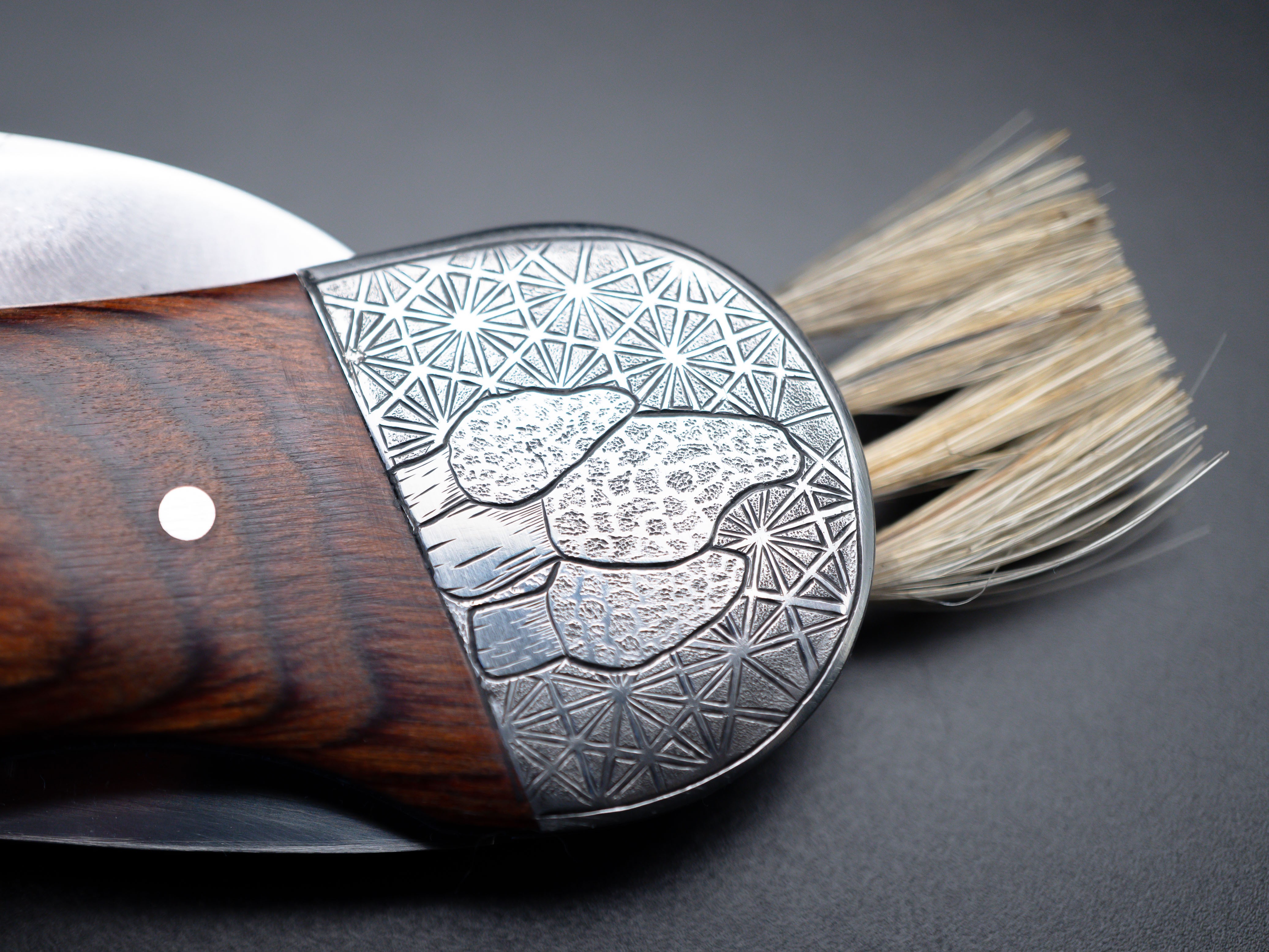 Hand Engraved Mushroom Knife