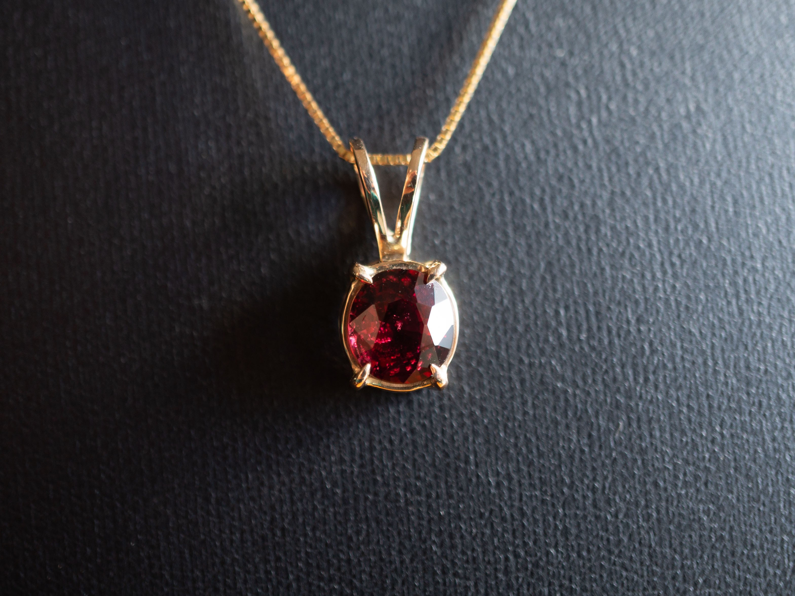 Gold and Garnet Pendant