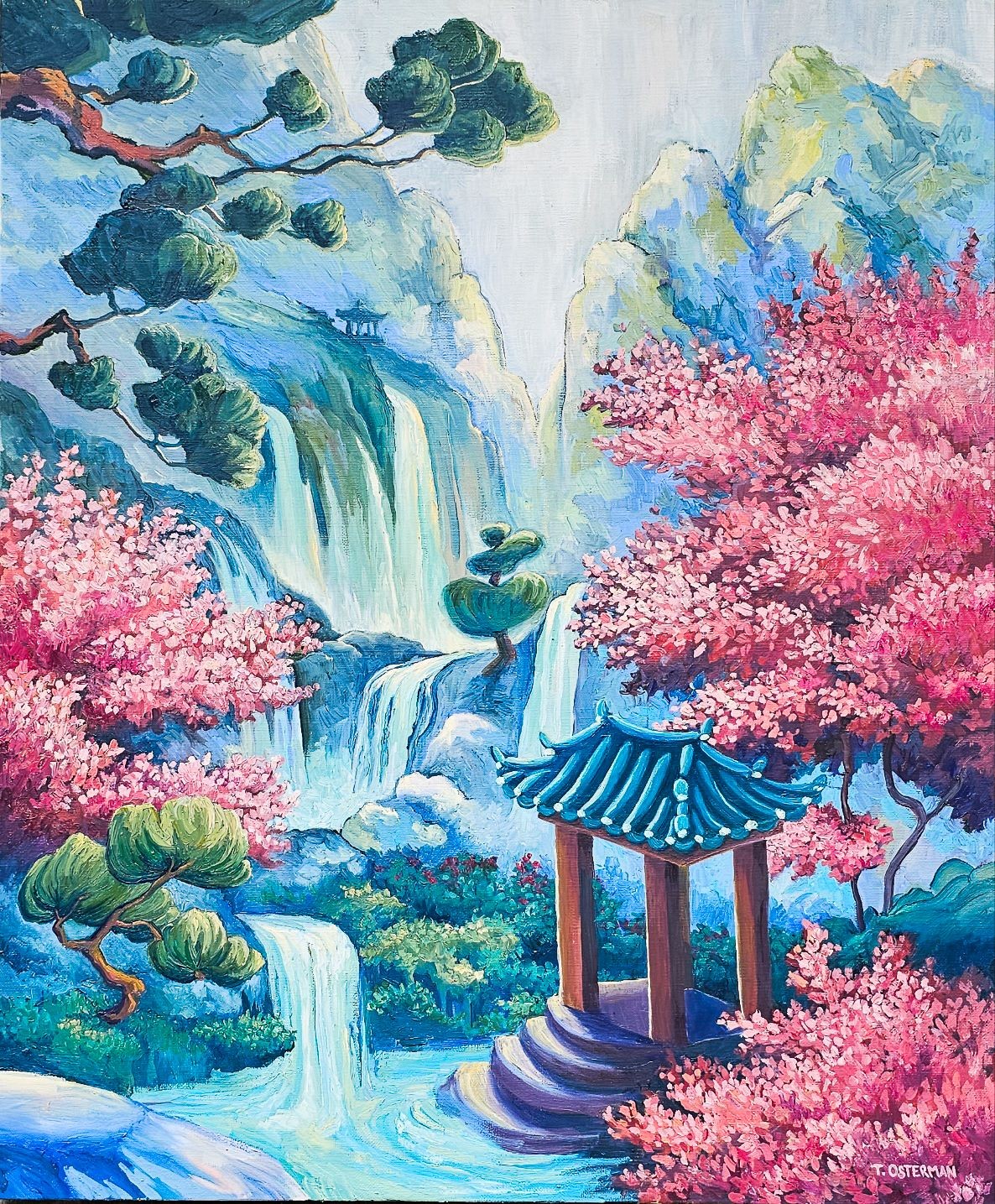 CASCADE-DREAMSCAPE-OIL-PAINTING-TAHNI-OSTERMAN