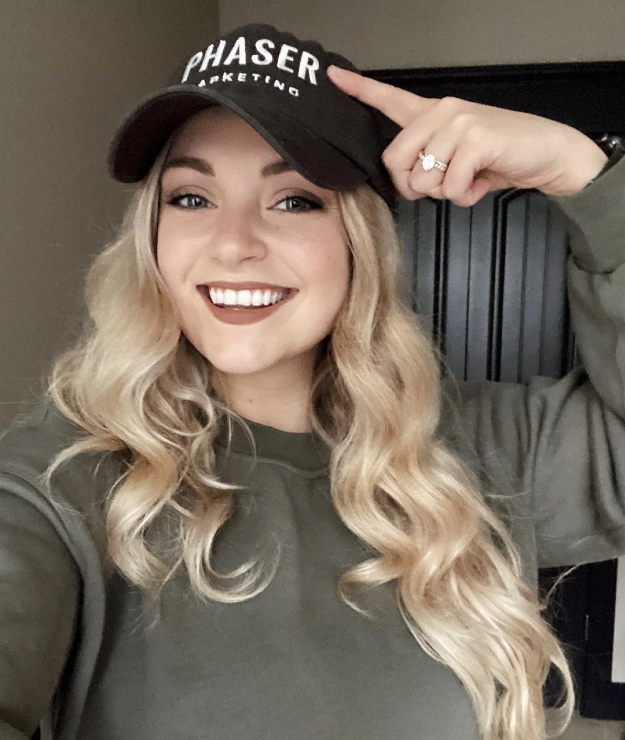 Olivia Eggebraaten wearing the 2ED Hat