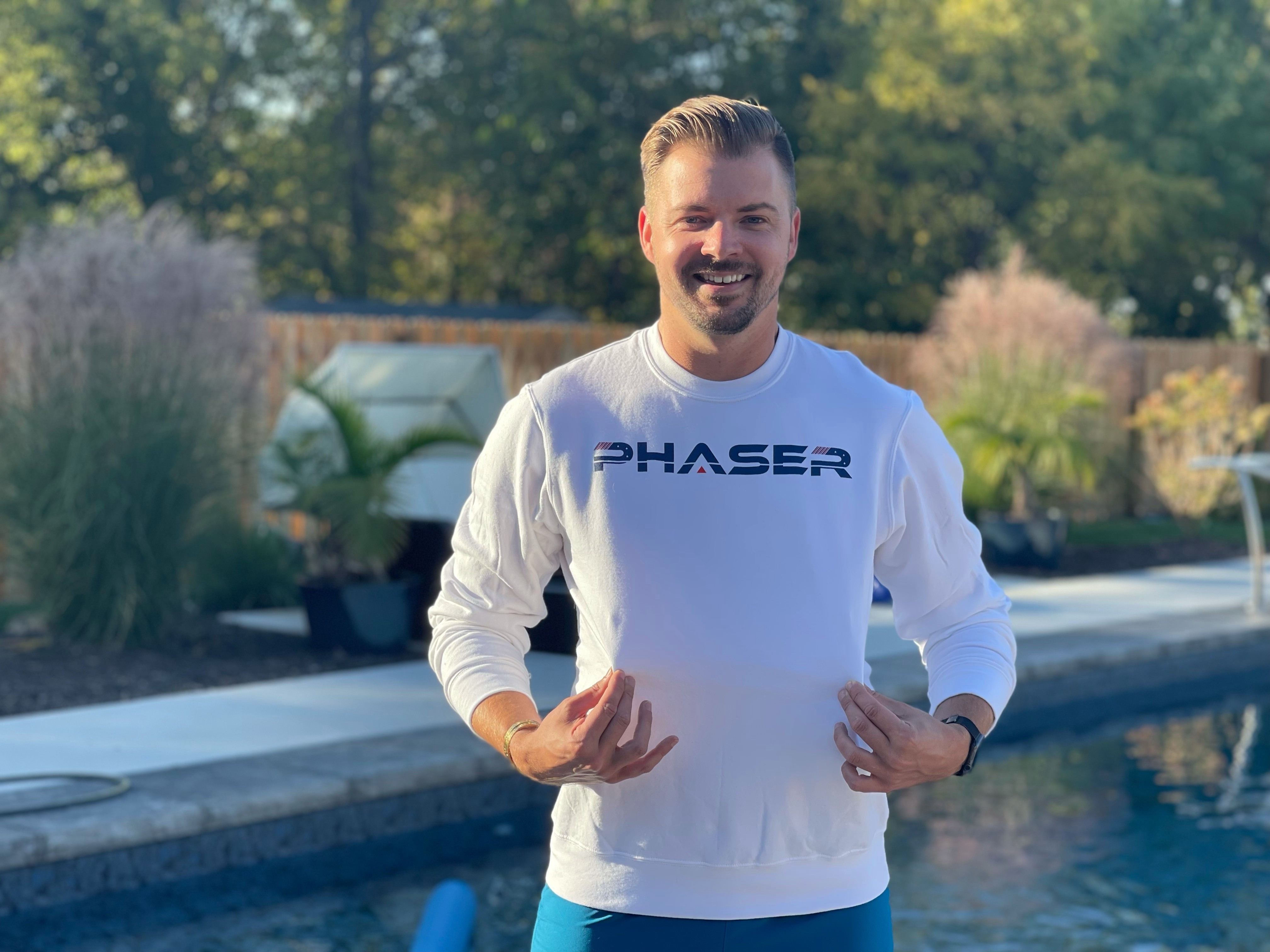Josh Brink wearing our Phaser Space Crew in Omaha Nebraska