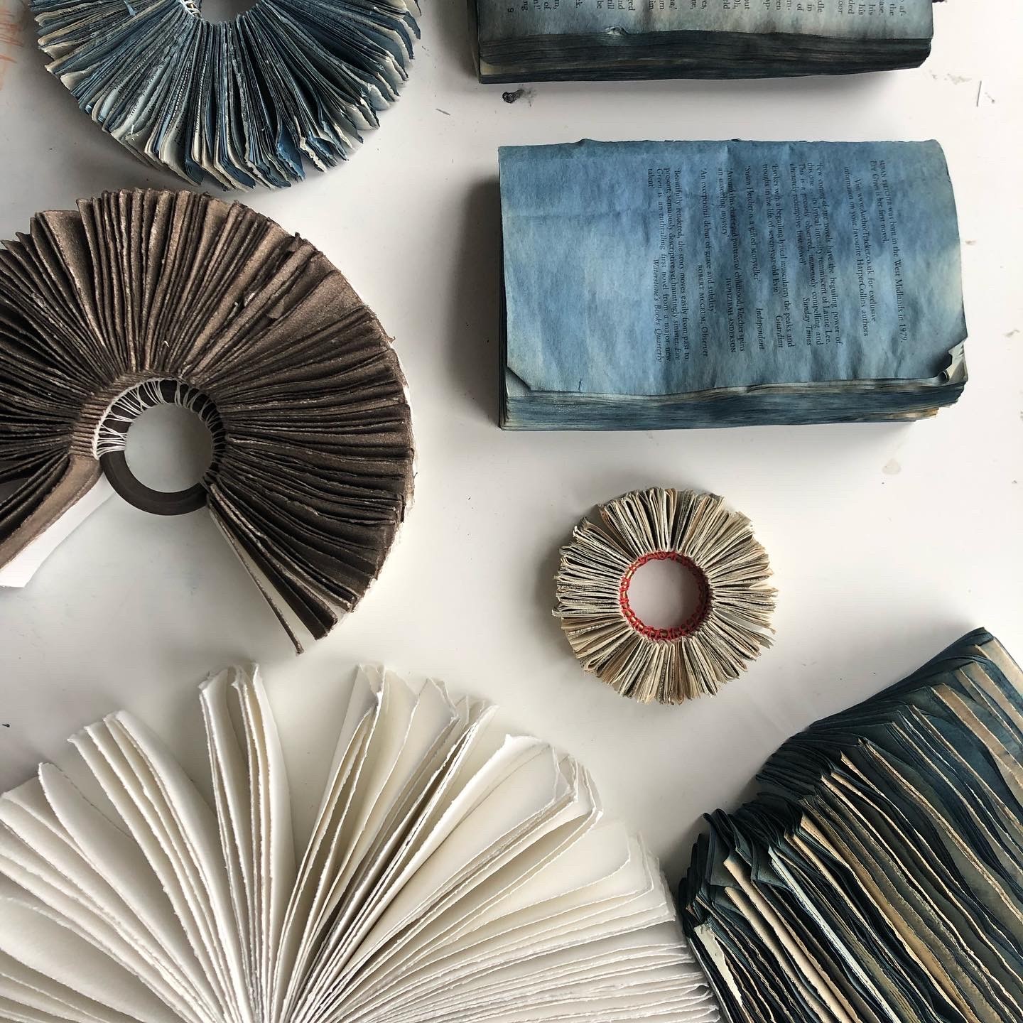 Dyed Book sculptures