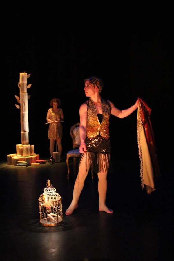 Book sculpture set for theatre show