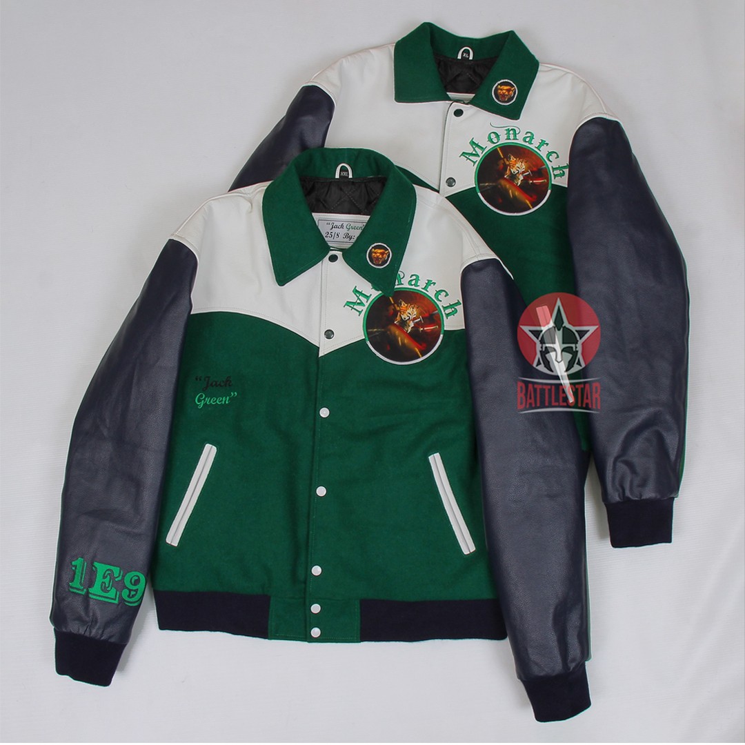 Pair of Personalized Embroidered Varsity Jackets Made for a Boutique.