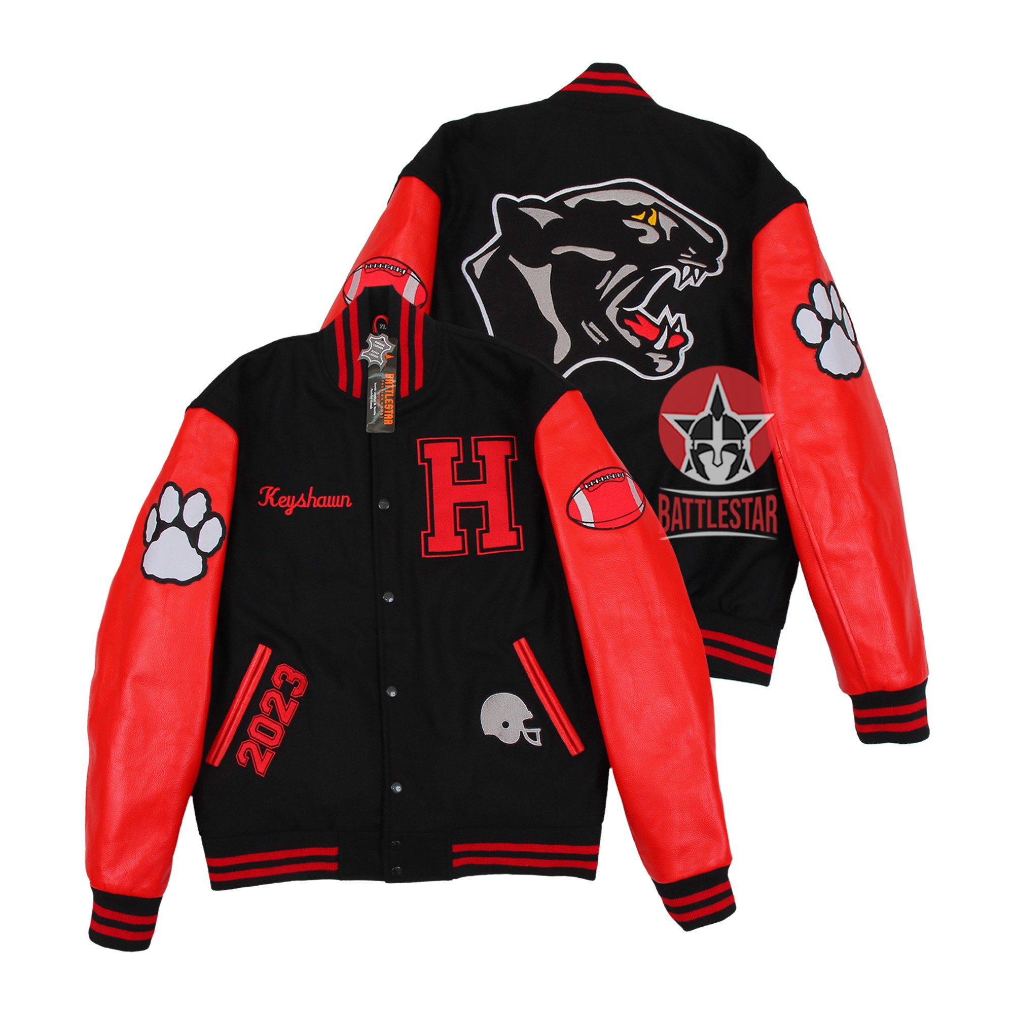 A Personalized High School Letterman Embroidered Jacket