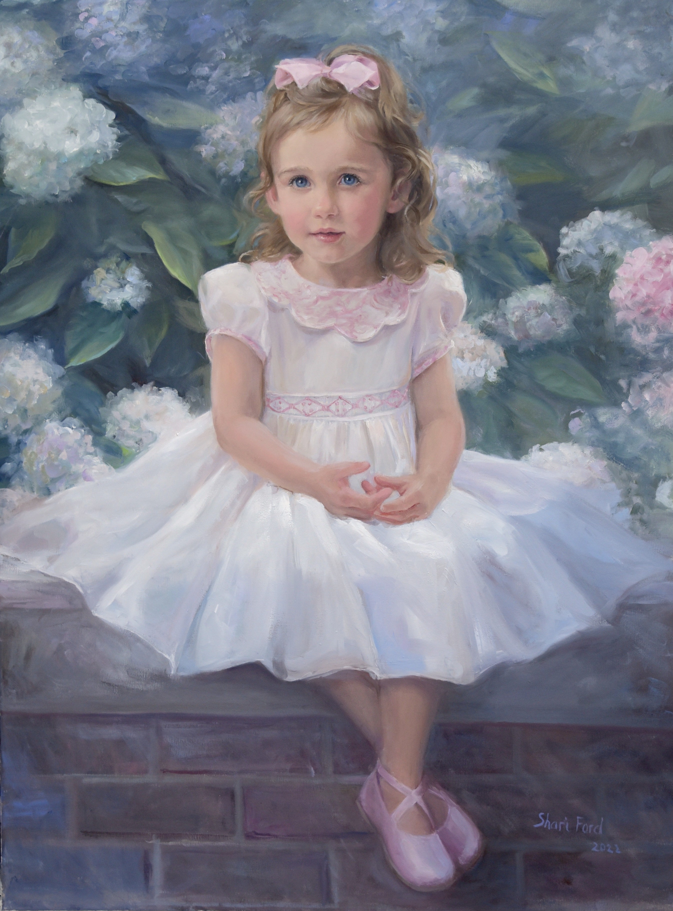 Gorgeous impressionist style portrait by Shari Ford - little girl