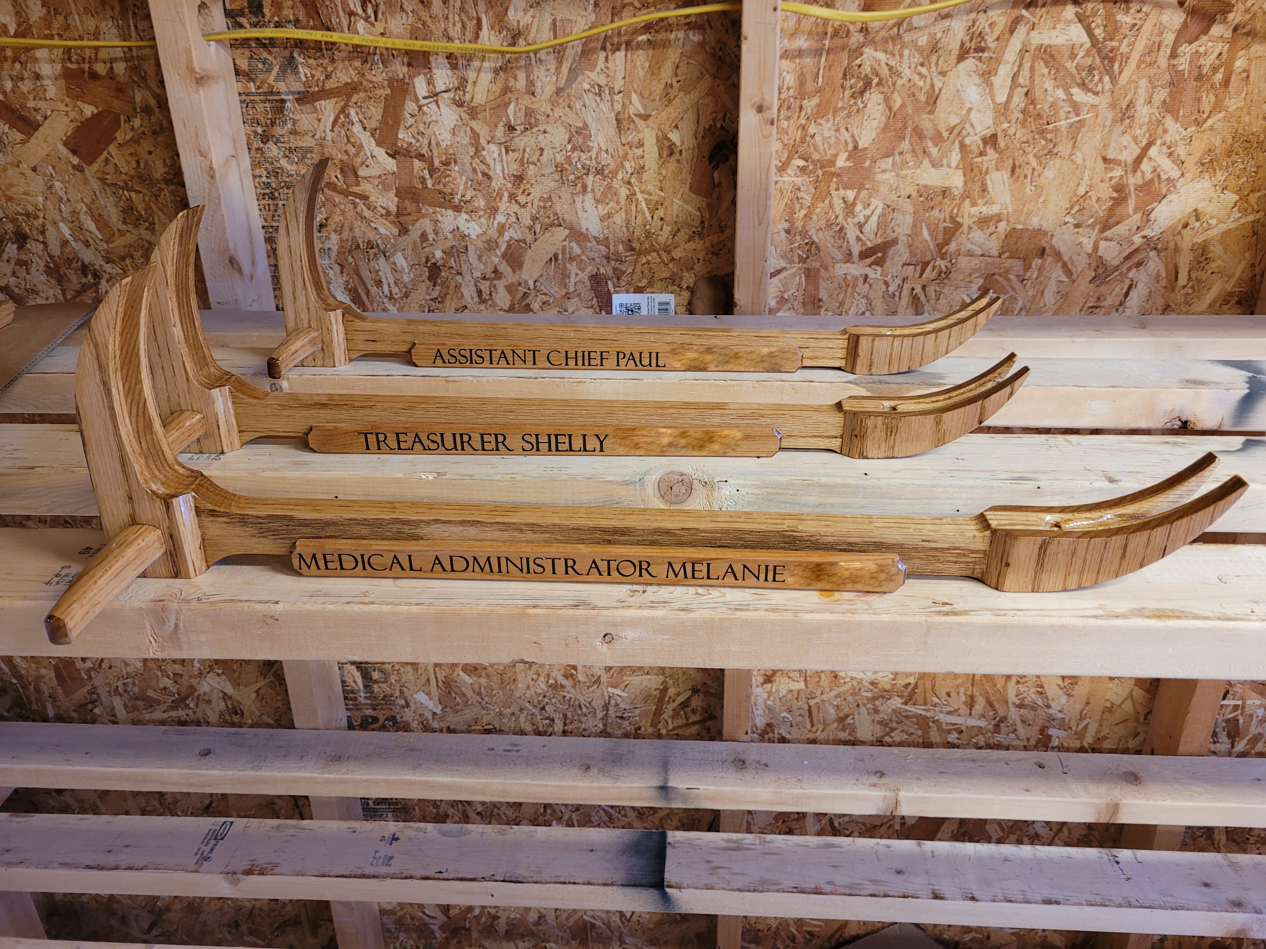 Halligan Bar Plaques with laser engraved name plates