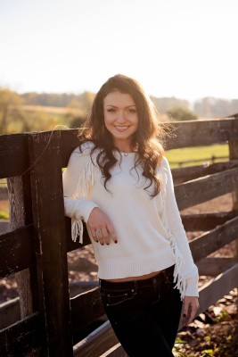 Brunette Woman - Fence